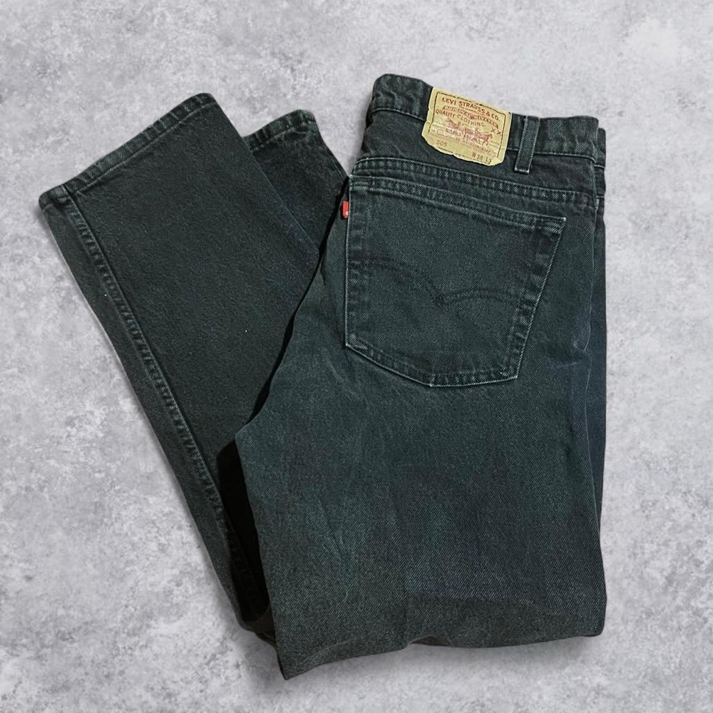 Vintage Levis 505 Jeans Mens 38x30 Black Made in USA Regular Straight Leg 1991